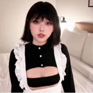 甜美女神黑猫露娜酱，精选粉媚女仆装视频NICE